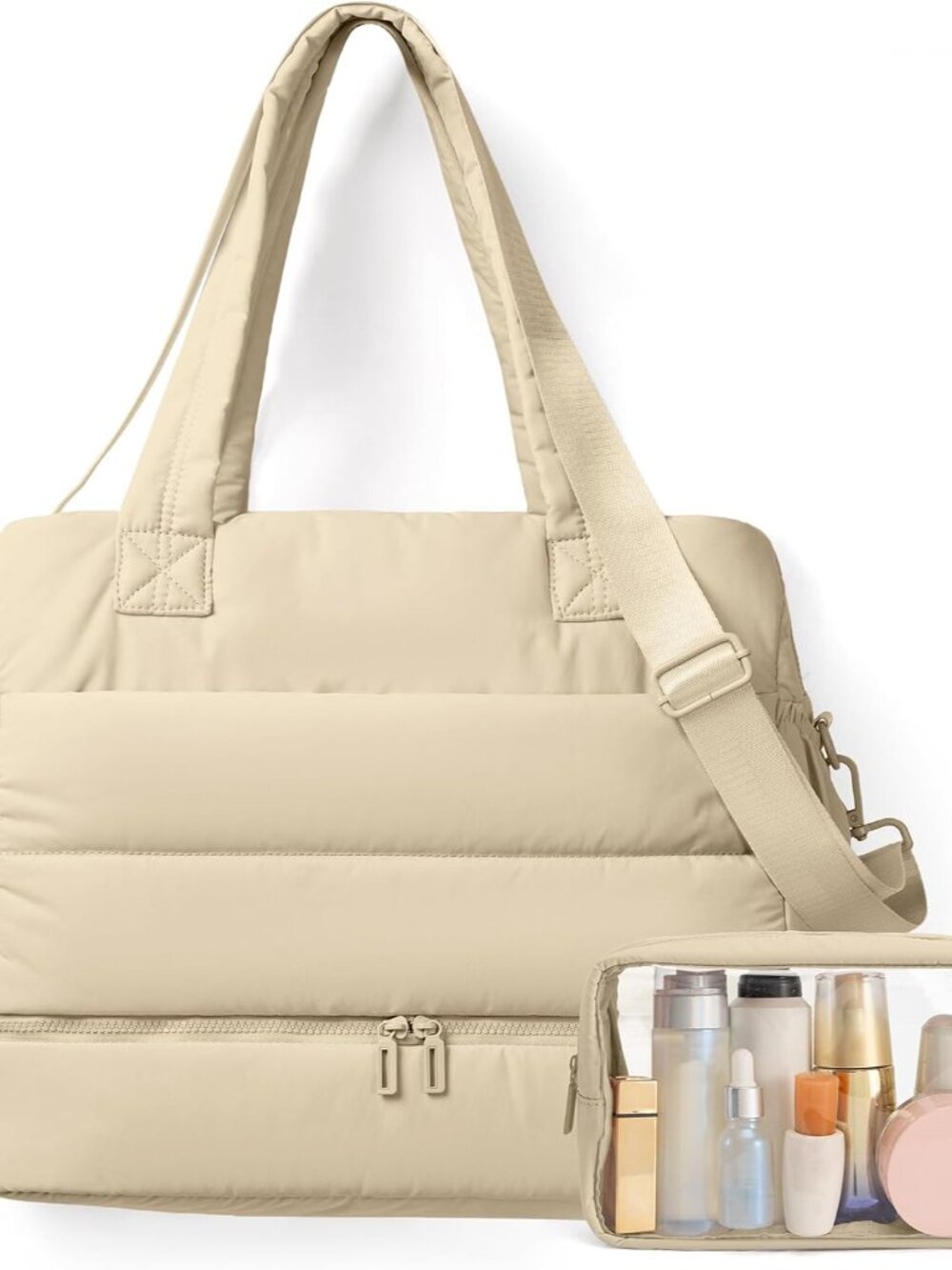 Gym Bag for Women Puffer Duffle Bags Carry on Bag for Travel | Large Travel Bag